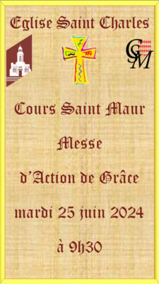 Messe action de Grâce , Cours St Maur