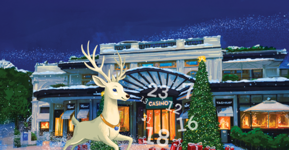 A magical advent calendar at the Casino Café de Paris