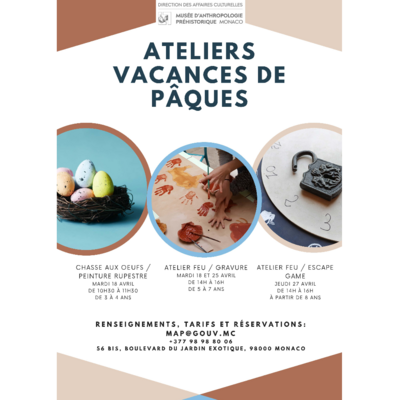 Animations vacances d'avril au Musée d'Anthropologie préhistorique