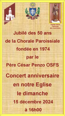 Jubilé de la Chorale Paroissiale